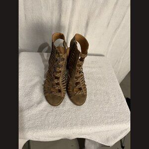 Women's Brown Wedge Backless Heel Size 8.5 – Stylish Platform‎ Sandals